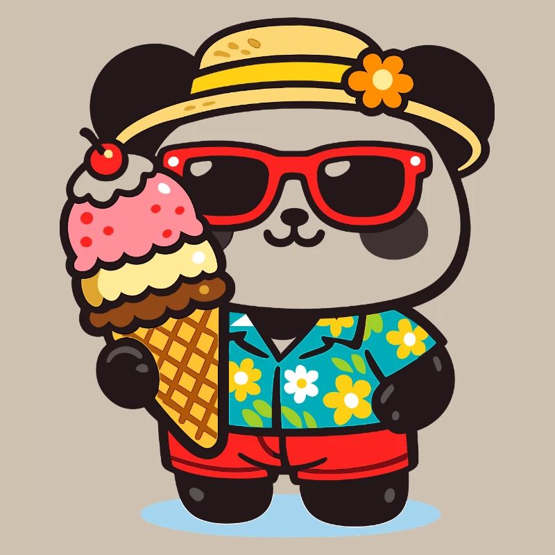 Panda Surf avec Glace