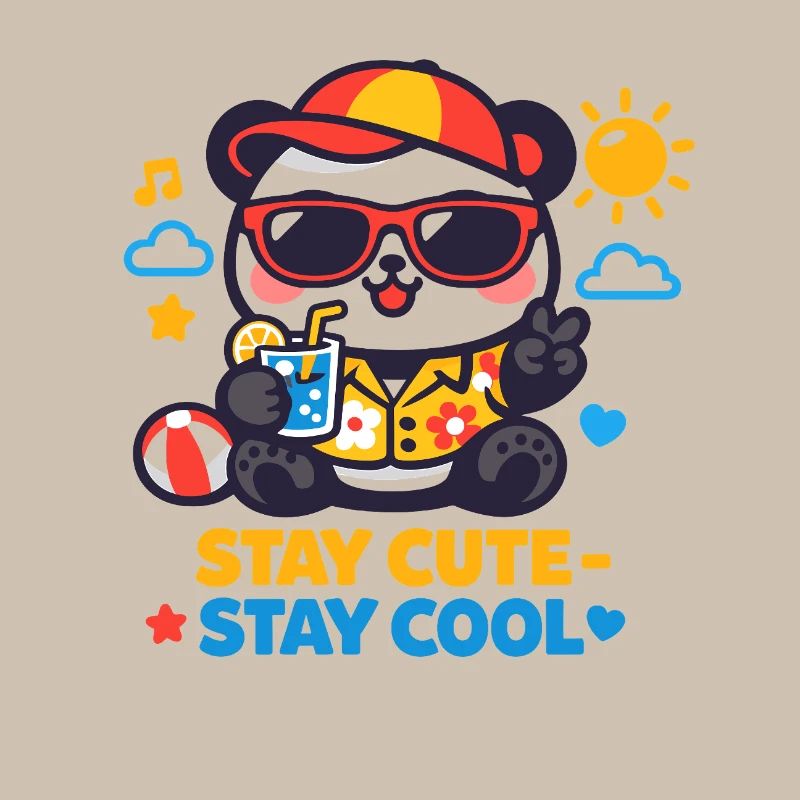 Graphique Reste mignon Reste Cool Bear