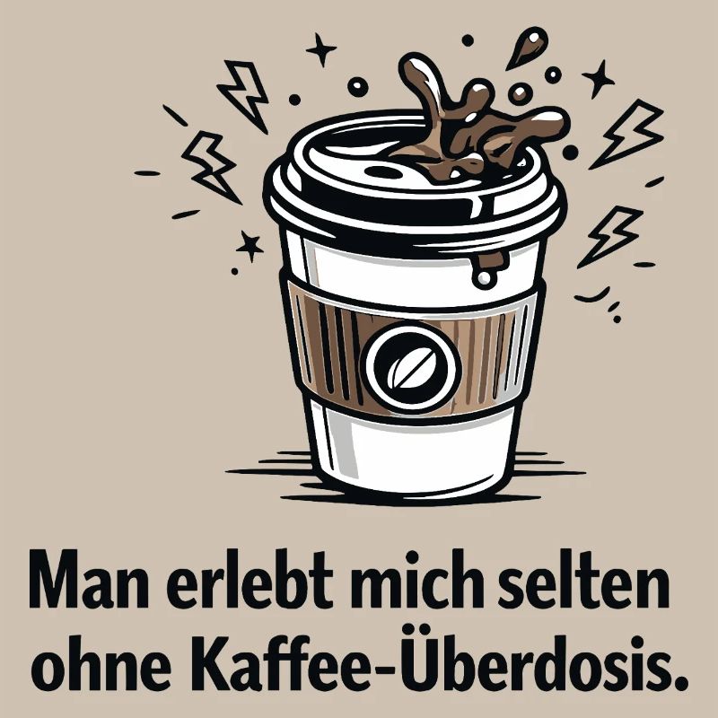 Kaffee-Überdosis Spruchbecher