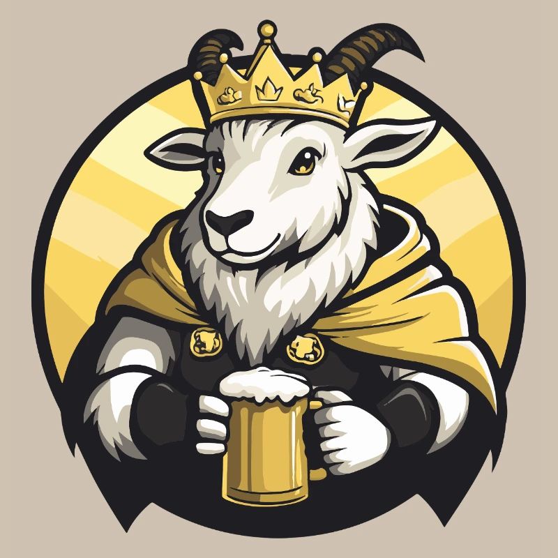 Bergziege Bier Lustig