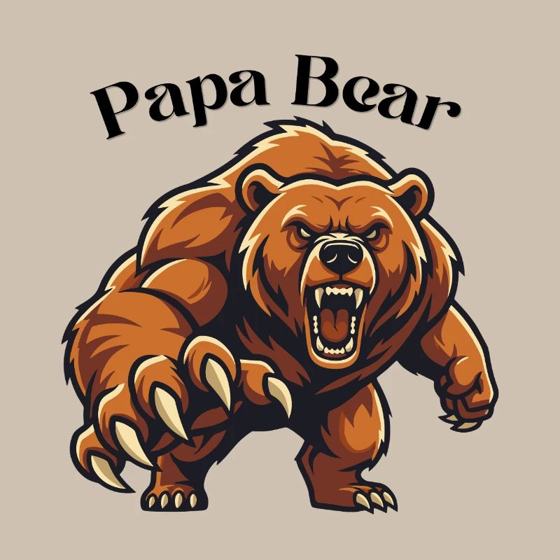 Papa Bear Shirt – Strong Dad Protector Father Tee