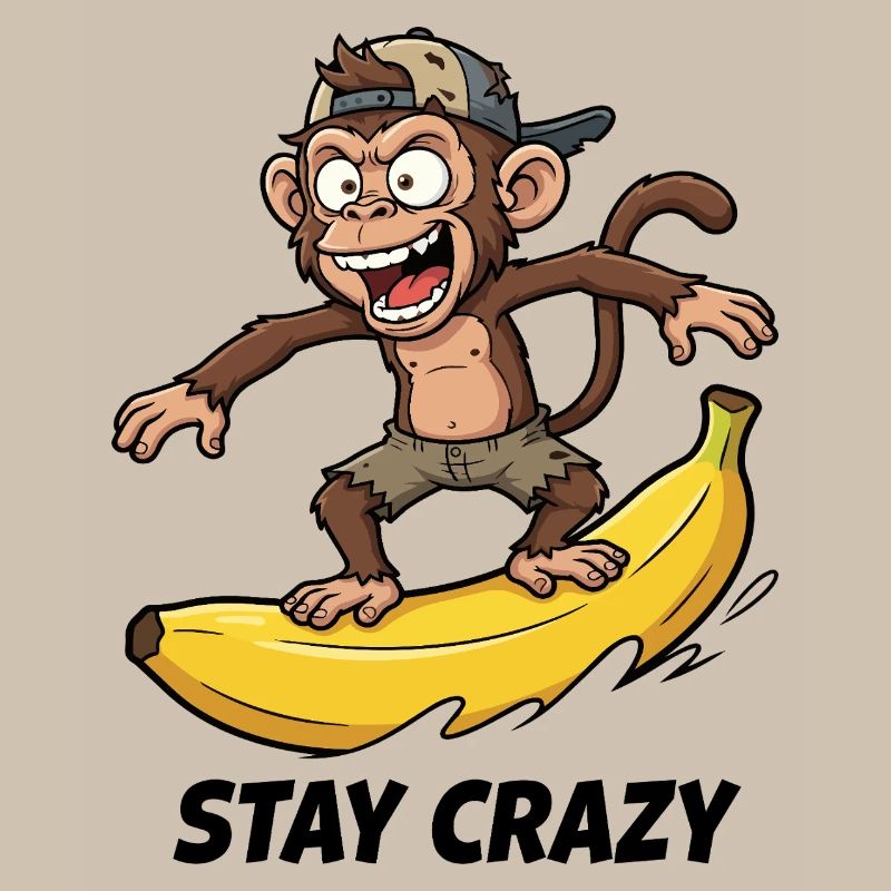Banana Surfing Monkey