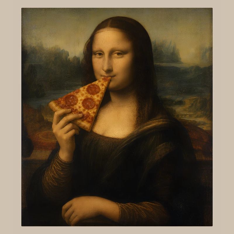 Mona Pizza Leonardo Da Vinci Pizza drôle Mona Li