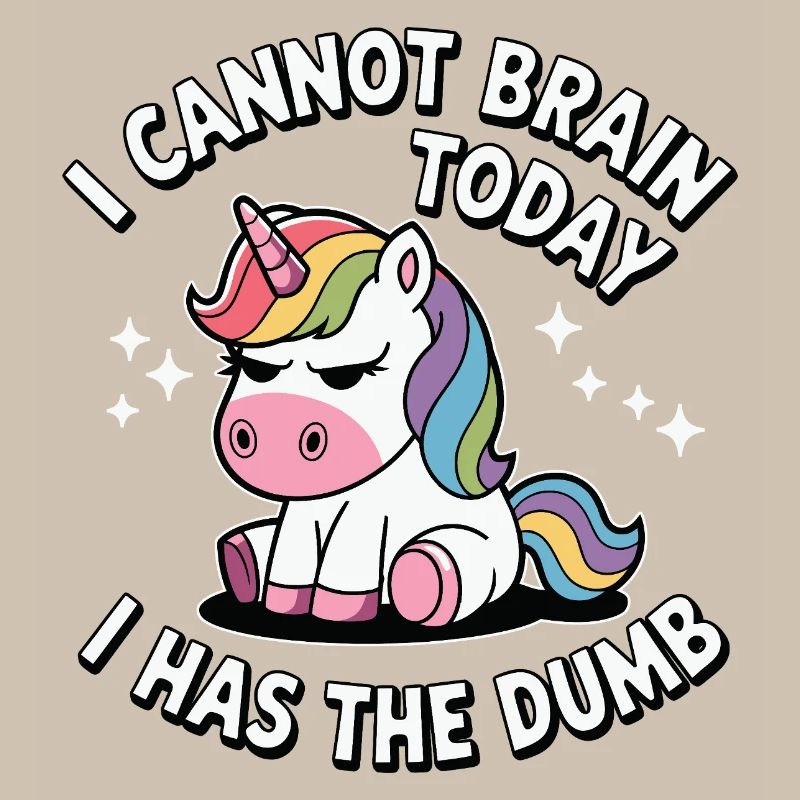 Unicorn Meme: Brain Today Floppy Gift