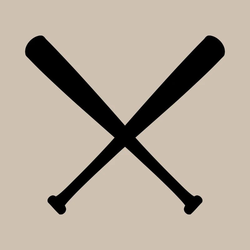 Crossed Baseball Bats