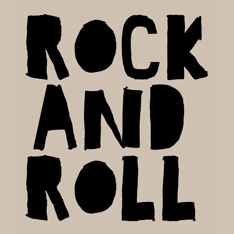 rock and roll distressed logo design