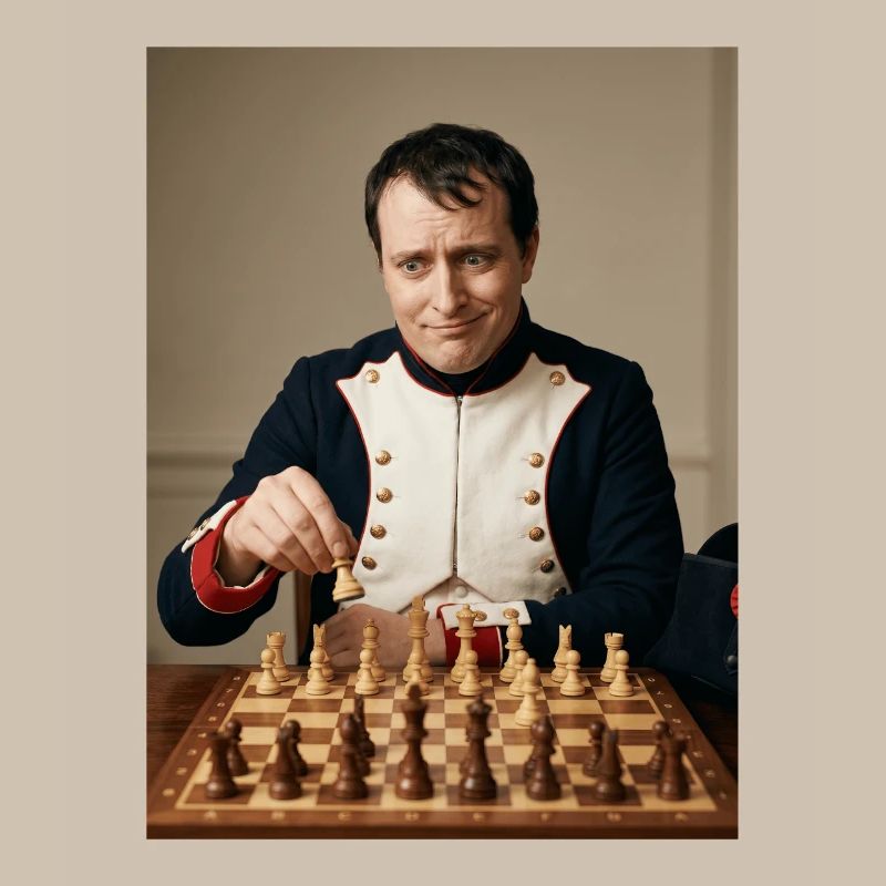 Napoleon plays chess.