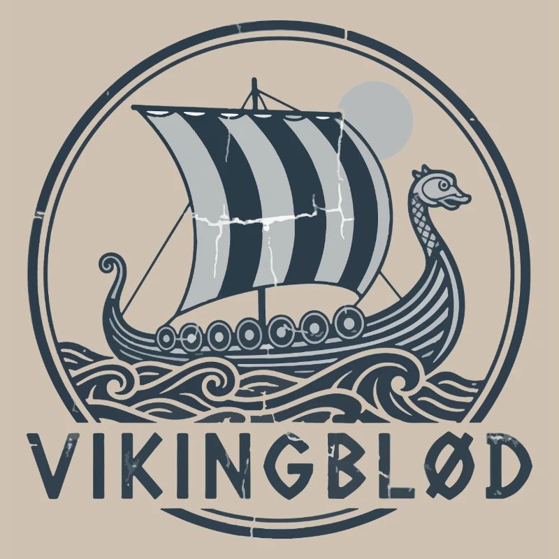 Wikingerblut-Wikingerschiff Notleidender Pullover