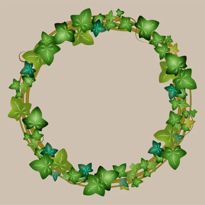 dekorativer Efeu Kranz oder Efeu Rahmen