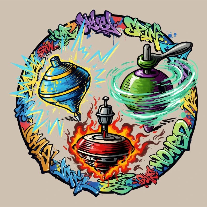 Cercle de graffitis de feu Yoyo