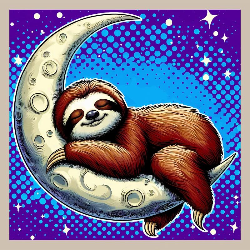 Faultier schläft auf dem Mond