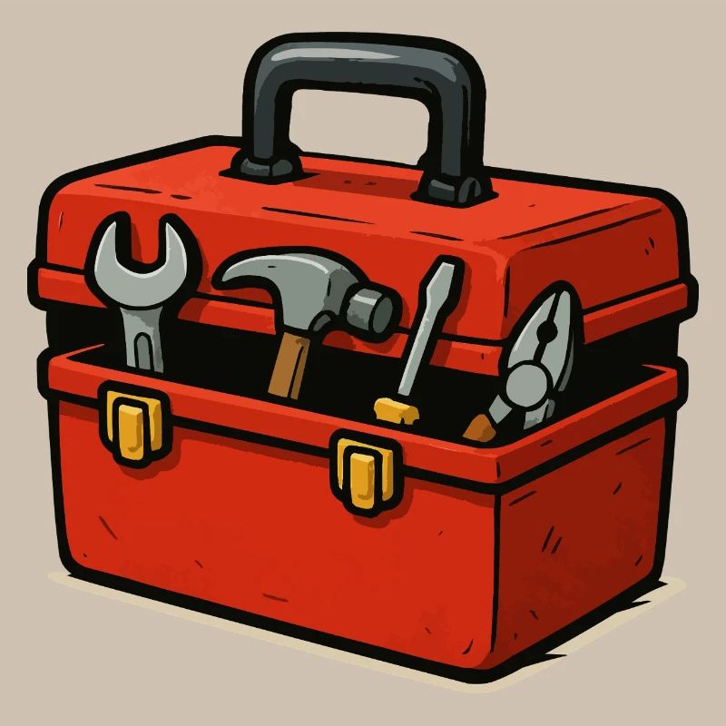 Illustration de la boîte à outils compacte