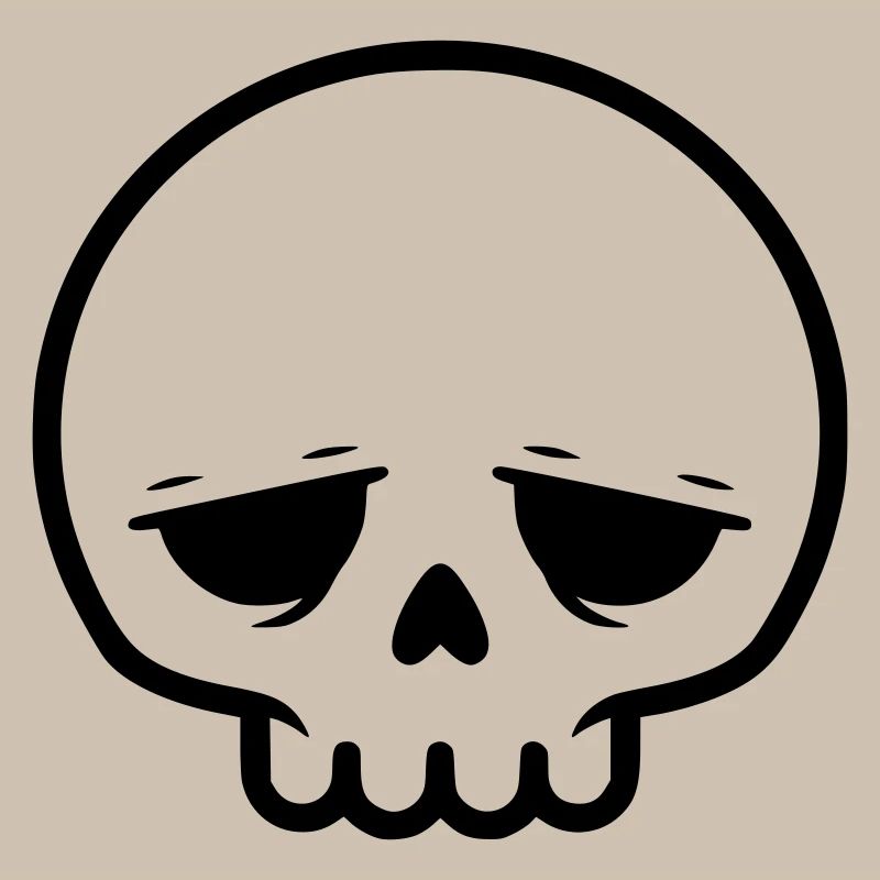 Sad Skull | Emo & Goth Design