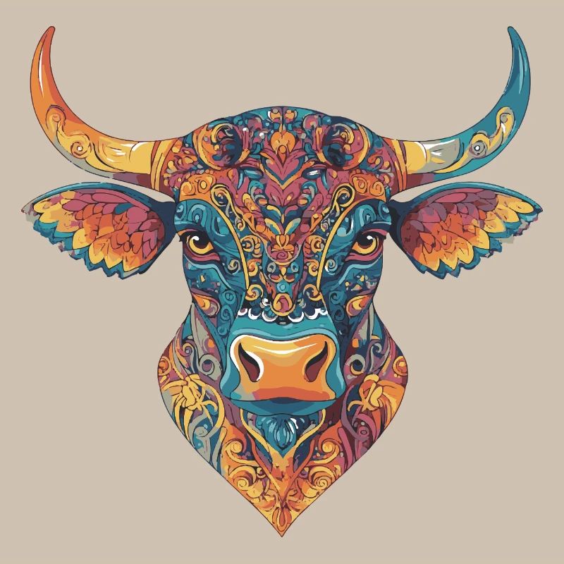 Bull Cattle Multicolored