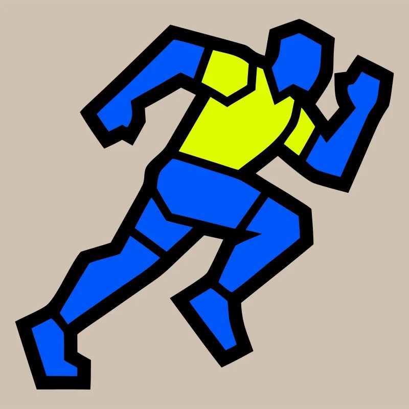 Schneller Polygon Läufer Marathon Team