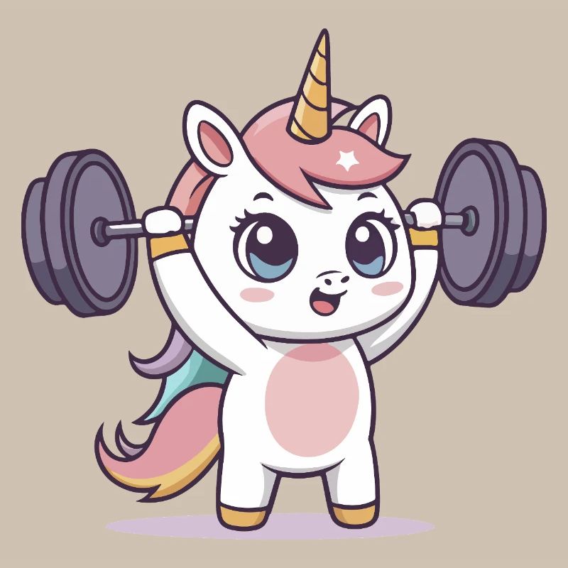 Einhorn-Athlet im Training
