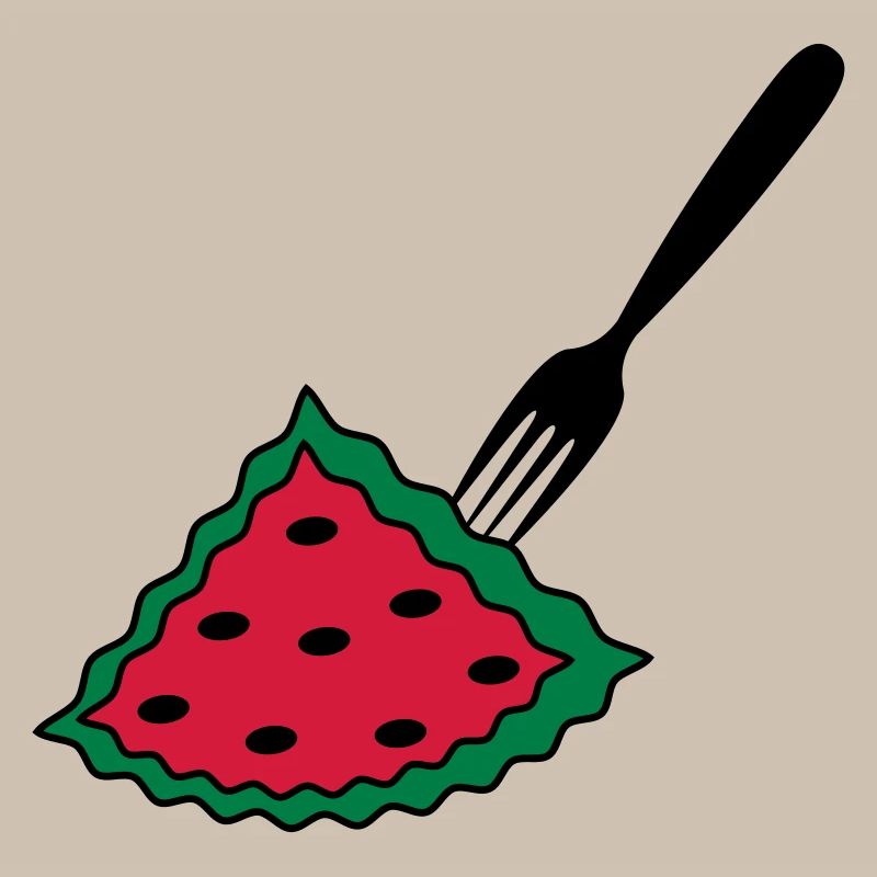 Melon with fork