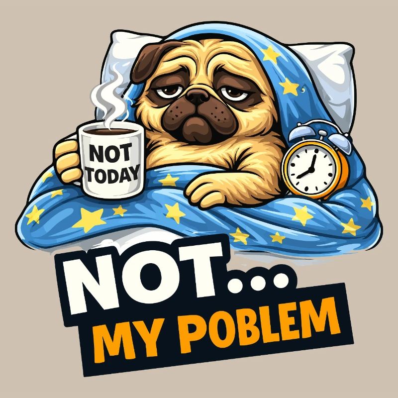 Not Today Pug Cozy Meme