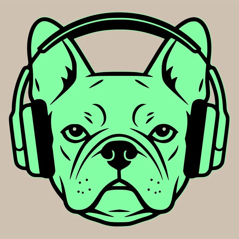 Frenchie Kopfhörer Gamer Hund