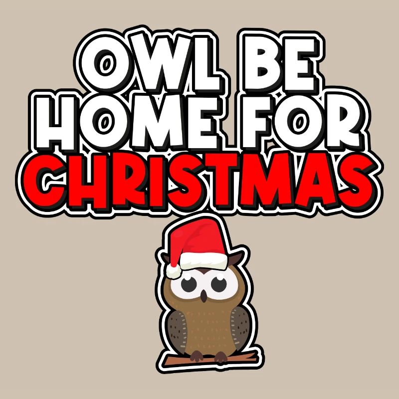 Eule wird zu Weihnachten zu Hause sein