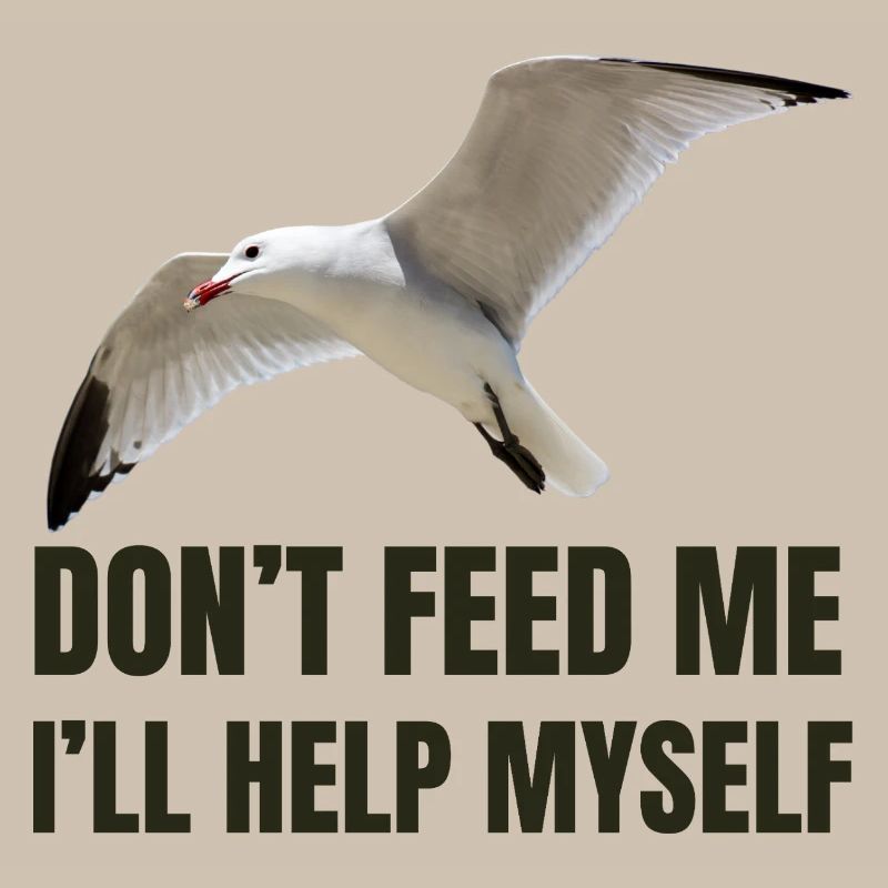 Möwe mit mutigem Statement