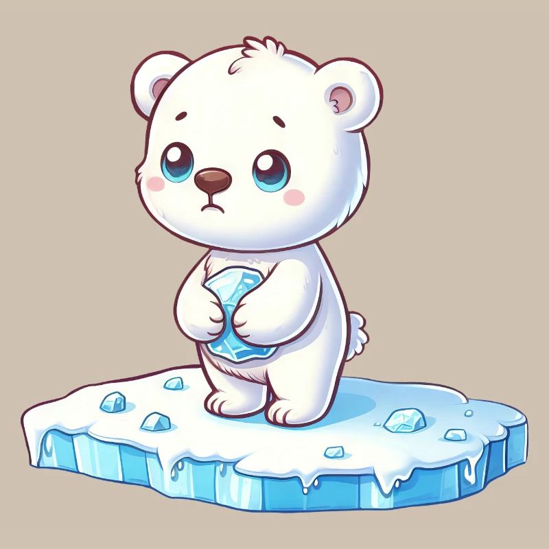 Eisbär auf Eisscholle globale Erwärmung