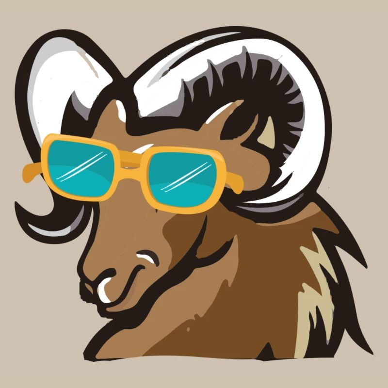 Ram with sunglasses