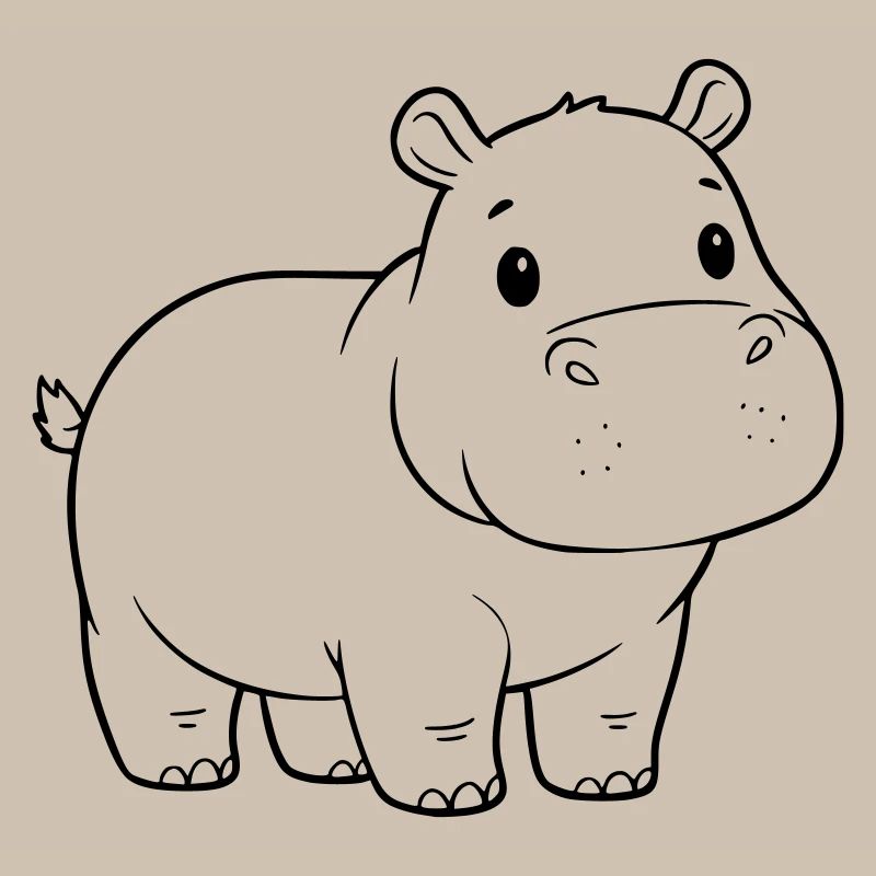 Résumé de la bande dessinée Bébé Hippopotame mignon