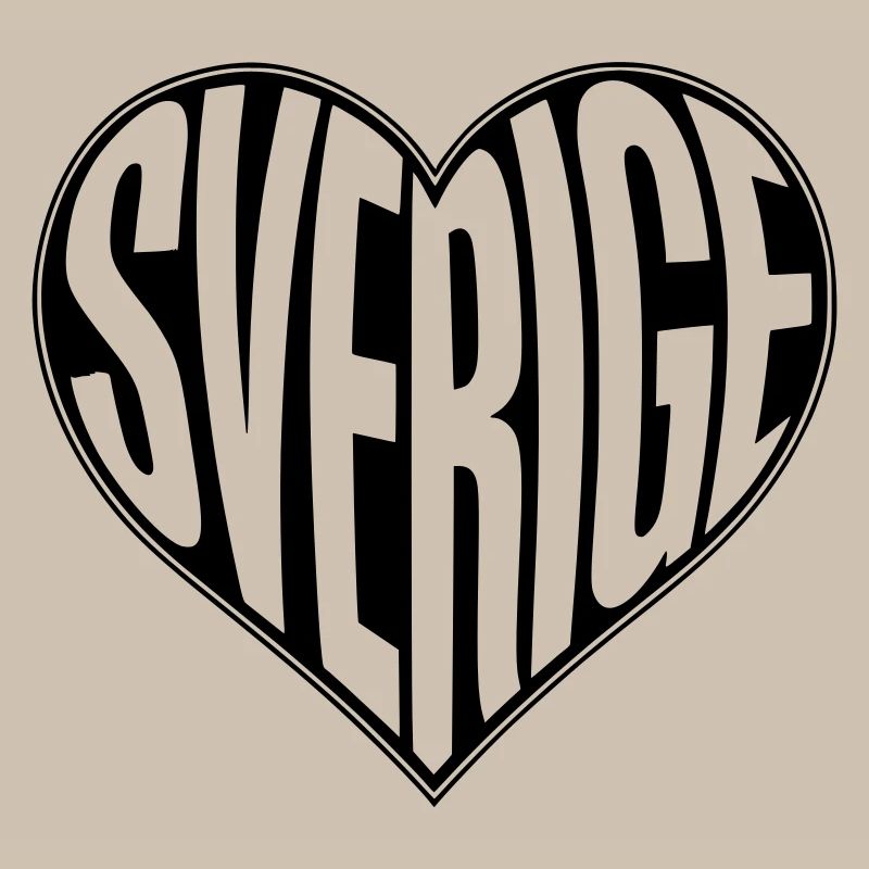 Sverige, Suède Heart - Couleur de design variable