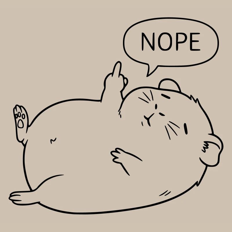 Nope Meerschweinchen | Süßes Statement Design
