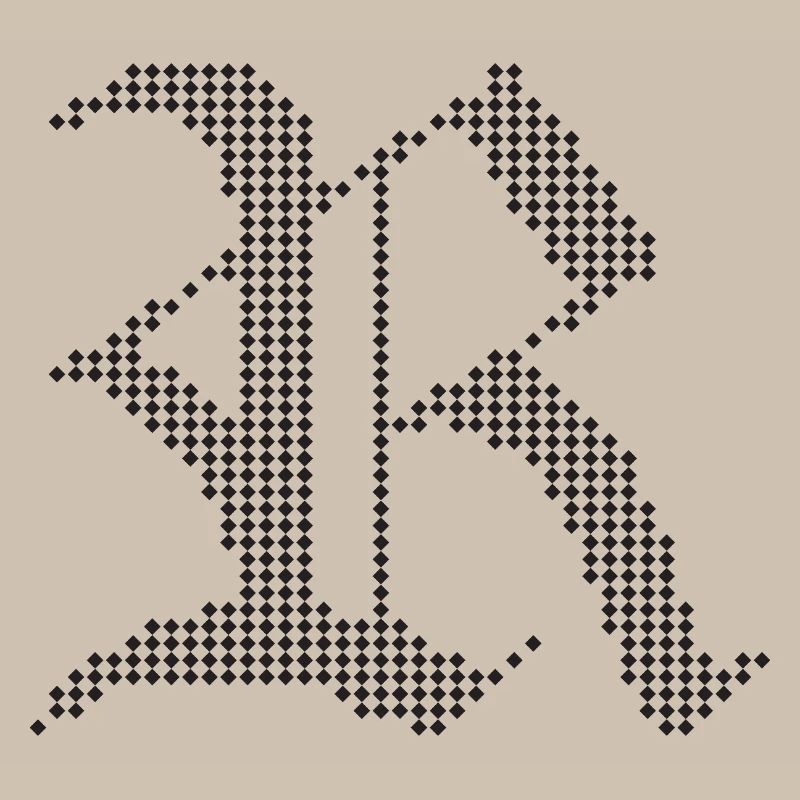 Conception typographique de lettres gothiques R