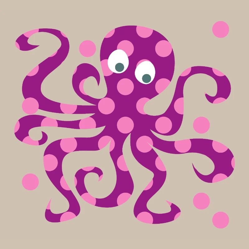 Nursery rose Octopus Dots Squid