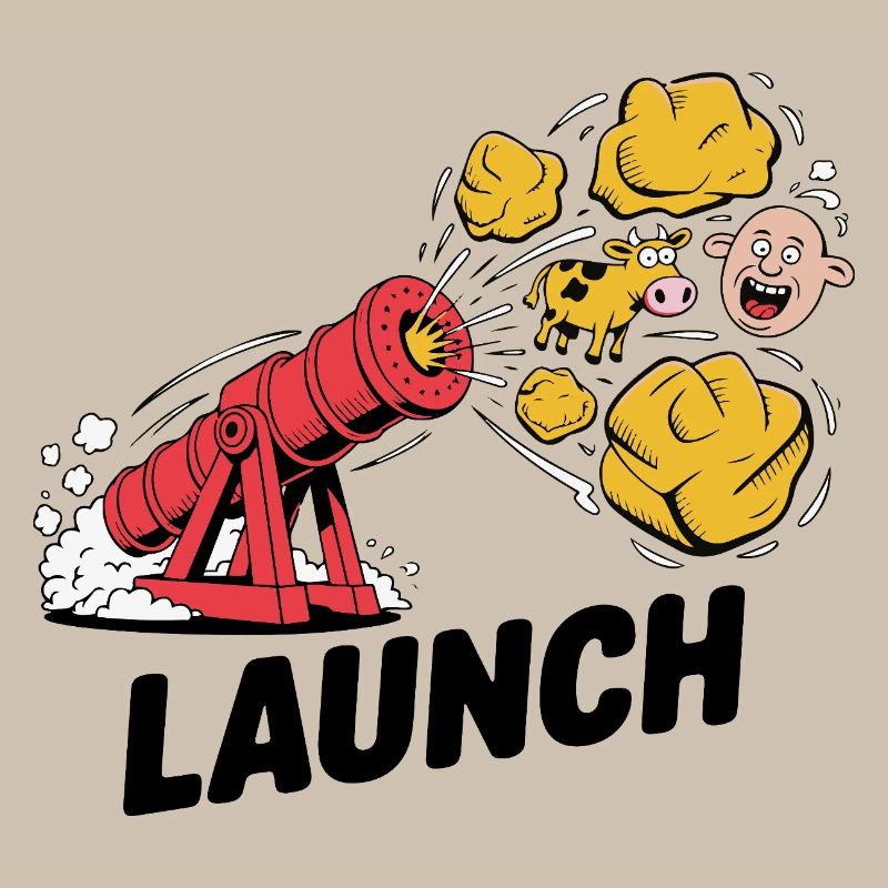 Comic Dinosaurier Kanone Explosion Design