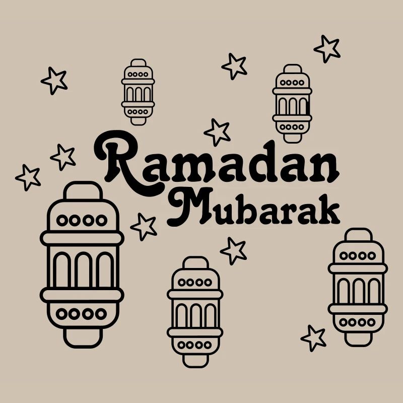 Ramadan Mubarak Lichter, Sternchen