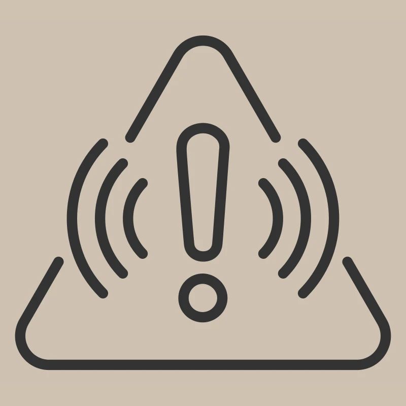 Icône d’alerte d’avertissement – Triangle avec point d’exclamation mar