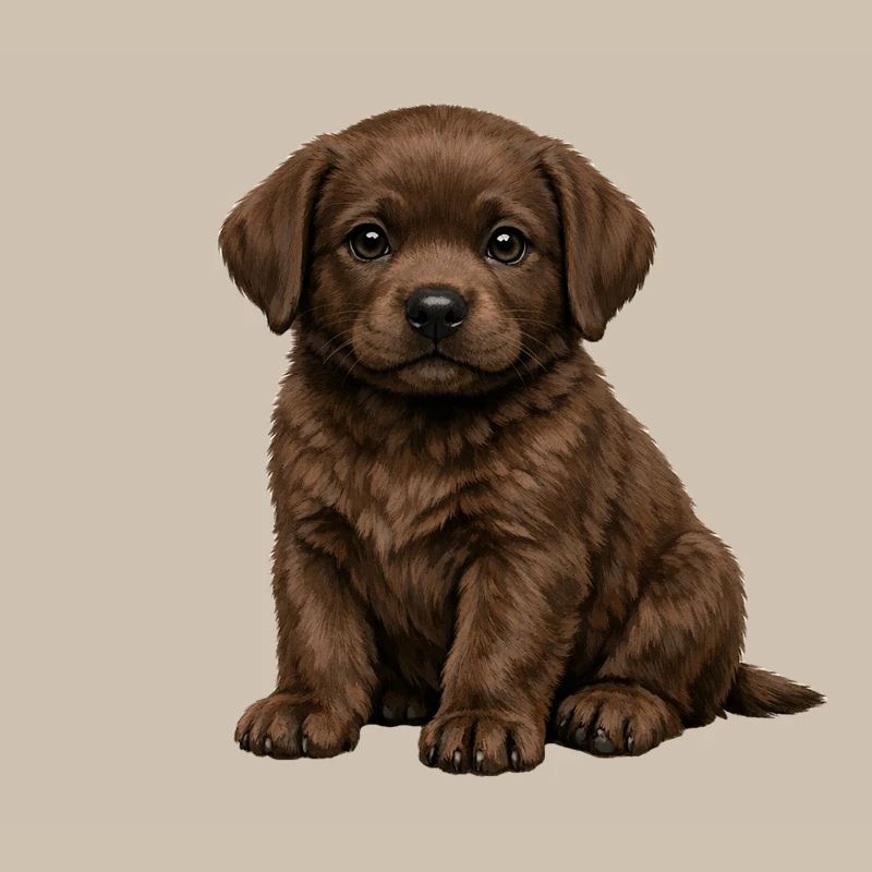 Chiot labrador chocolat