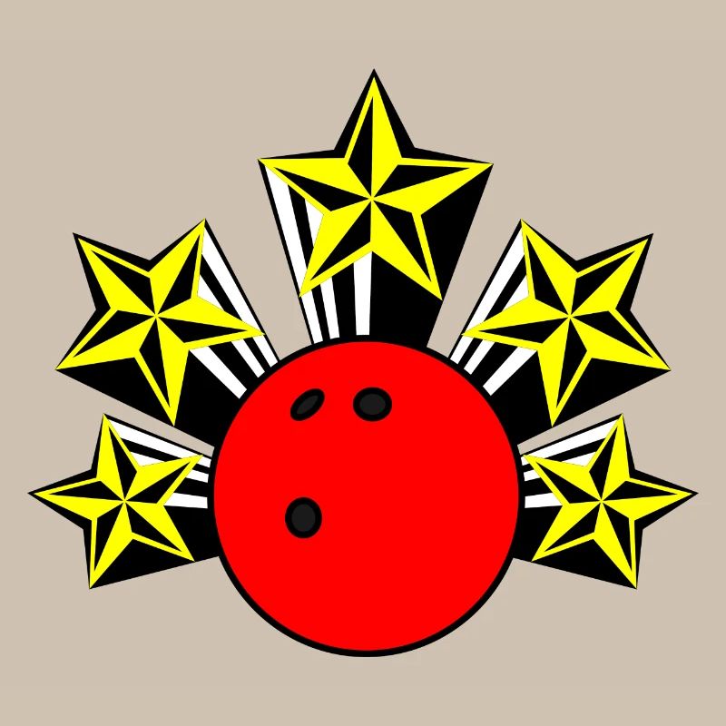 Bowlingkugel mit Sternen