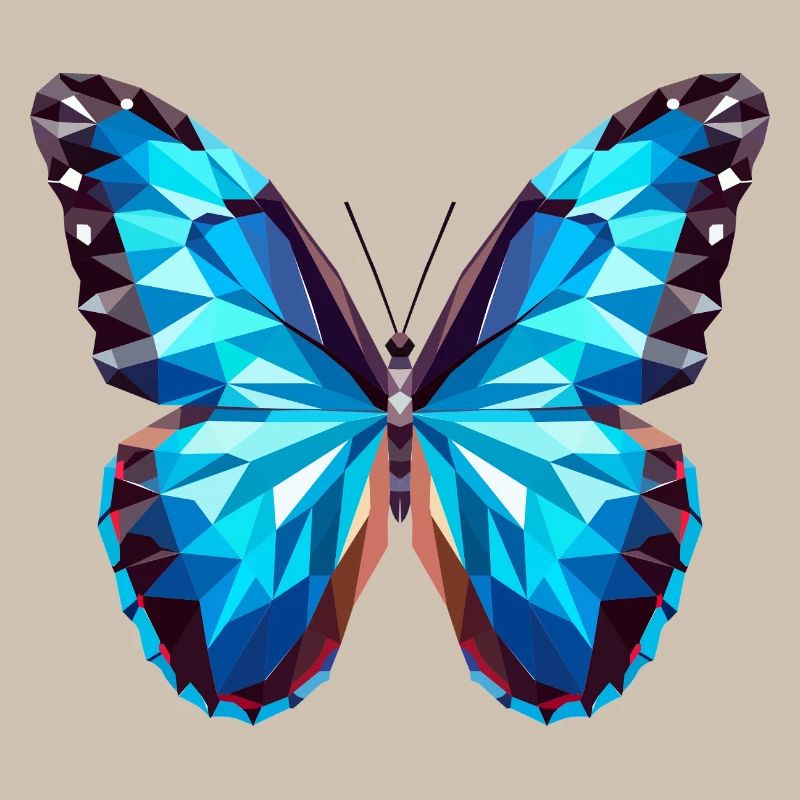 Papillon bleu - Inspiré du papillon Morpho