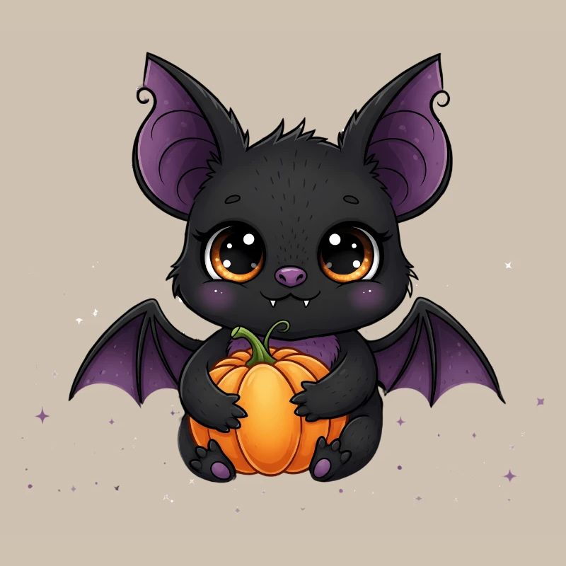 Cute Vampire Pumpkin Dragon