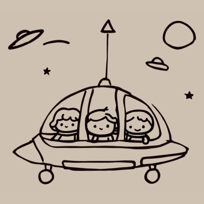 Petit équipage d’OVNI dans l’espace