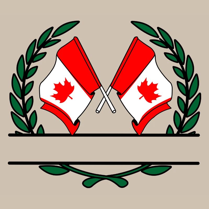 Bannière de couronne de laurier de Drapeaux Canada