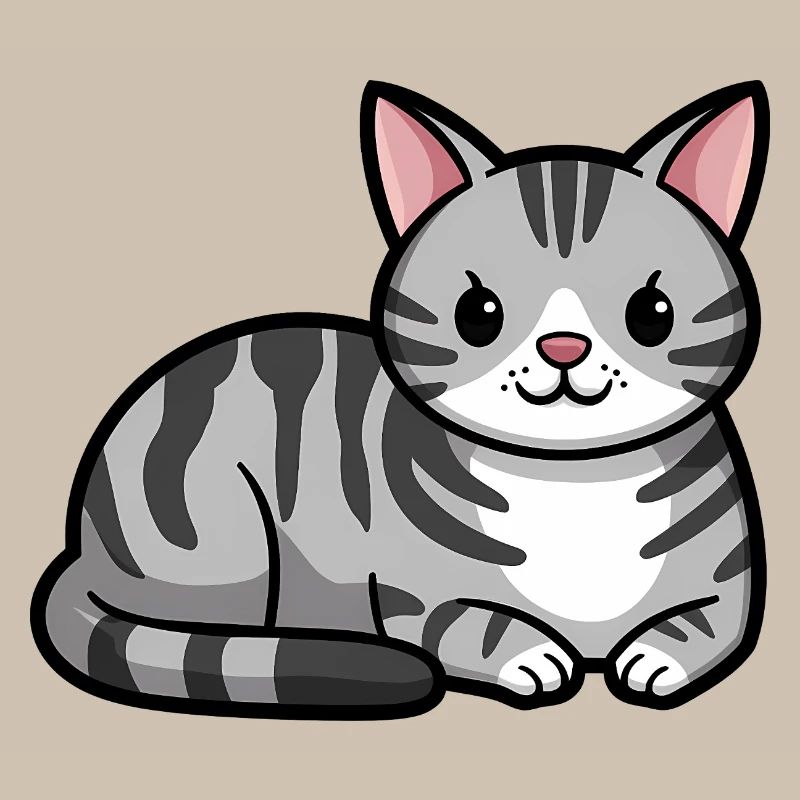 Chat tigré gris