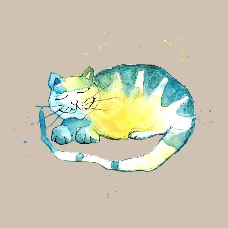 Chat endormi. Je dois réfléchir.