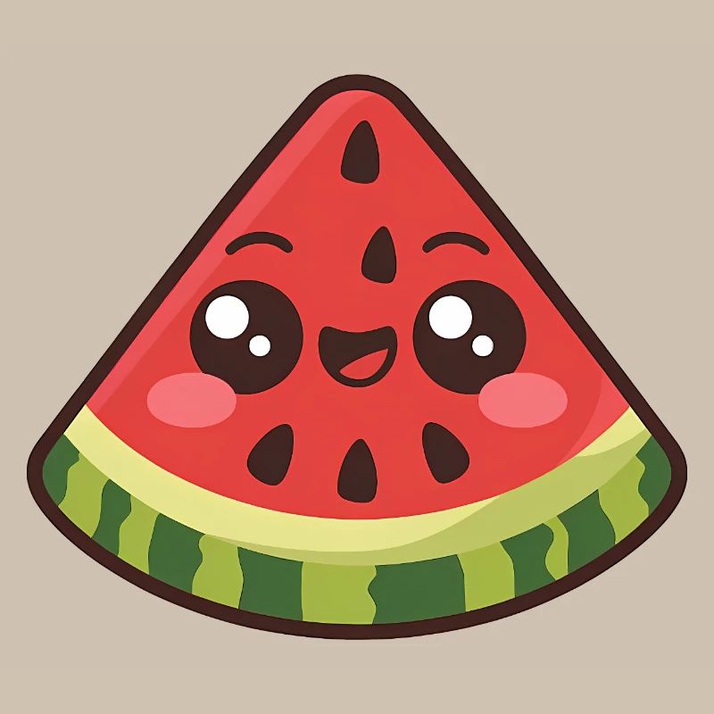 Mignonne tranche de pastèque