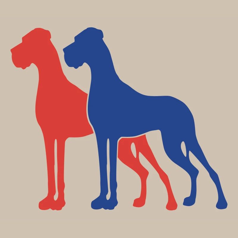 2 German mastiffs / 2 Colors