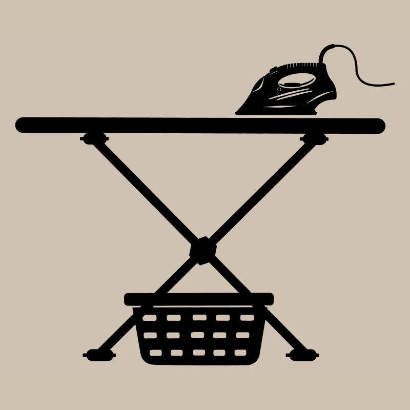 Iron srichplak and laundry basket