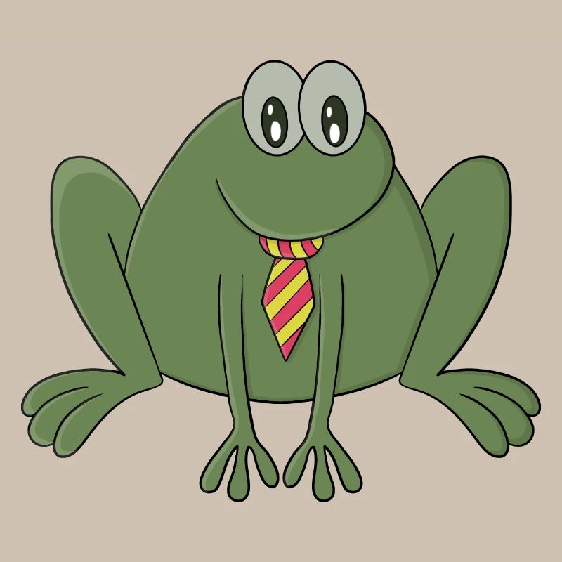 Grenouille avec une cravate