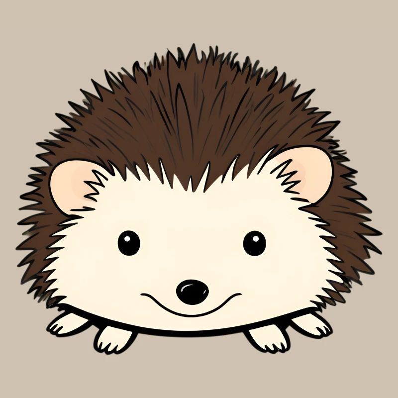 Hérisson mignon avec un visage amical