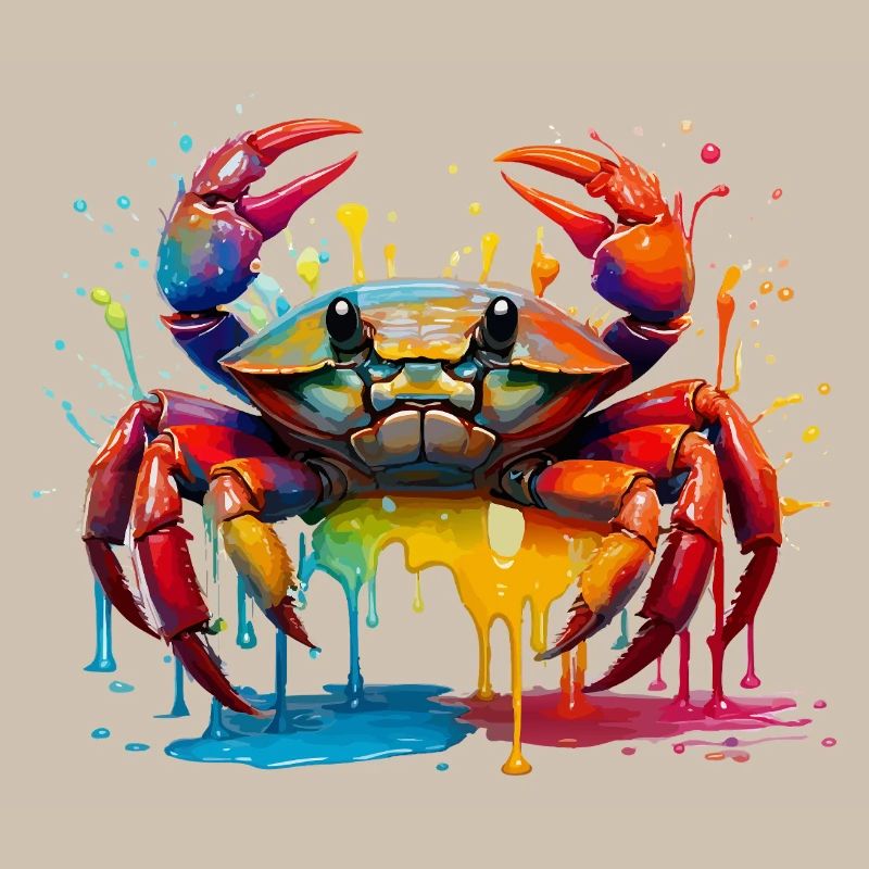 Farbexplosion Krabbenkunst