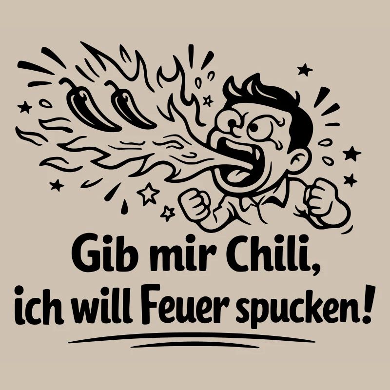 Cracher du feu Mangeant du chili